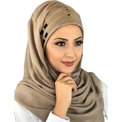 New Fashion Hijab Women Muslim Hijab 2021 Islamic Hijab Scarf Hat Kerchief Milky Coffee Instant Shawl Bathing Cap