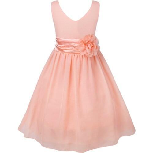 Oyolan Ball Gown Tulle Dress for Girl Clothes Holiday Prom Wedding Dress Baby Kids Children Flower Girl Dresses for 2-14y Casual