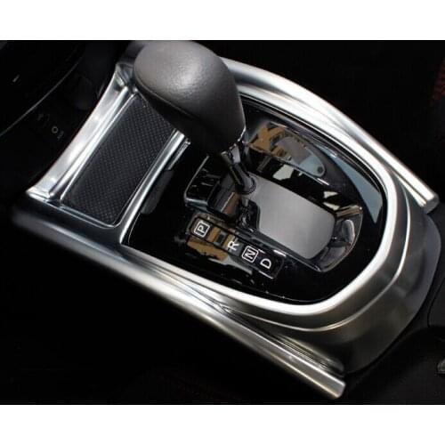 For Nissan Qashqai J11 2014-2016 AT ABS Pearl Chrome Gearshift Shift Gear Panel Frame Cover Trim Bezel Car-Styling Molding