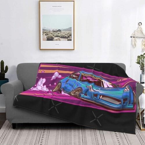 Nissan 350Z Retro Wave Throw Blanket Cheap Bed Quilts Fluffy Bedding Set Bedspread 260 240 Comforters Comfy