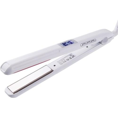 Hair Straight Curling Infrared for Frizzy Dry Hair Keratin Repair Ultrasonic LCD Display Hair Care Irons Treatment Tool