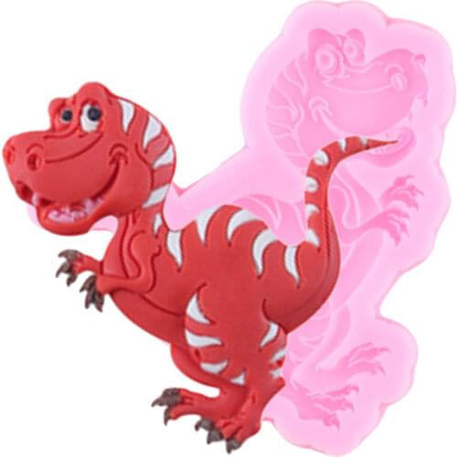 Silicone Dinosaur Mold DIY Baby Birthday Fondant Cake Decorating Tools DIY Cookie Baking Molds Candy Polymer Clay Chocolate Mold