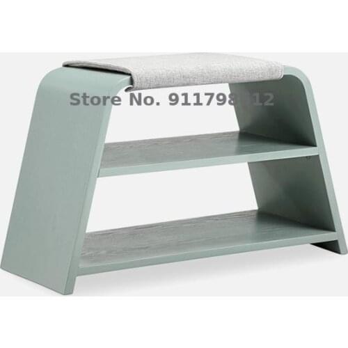 Nordic creative household shoe changing stool, modern and simple solid wood door, can sit on multifunctional corner, household s