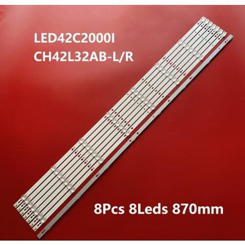 LED strip for Chong hong 42 inch TV LED42C2000I 3D42C2000I 3D42C2200I 42B2080N LED42560 3D42C2080I 8LED 870MM