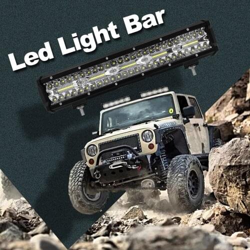 15 inch 300W 6000K IP68 High Power LED strip light work driving modified off-road vehicle light roof strip light