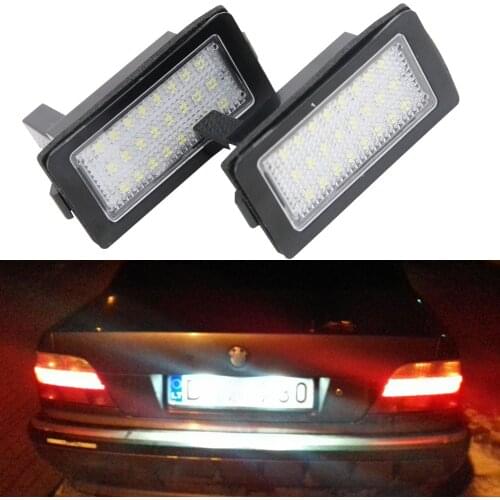 2 x LED Number License Plate Lamps OBC Error Free 18 LED For BMW E38 7 series 740i 740Li 750i 750Li 1995-2001