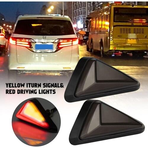 2pcs IPX66 Waterproof 12V motorcycle turn signal Embedded Installation Triangular Light Guide L-shaped LED turn signal
