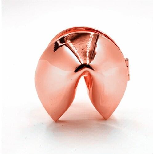 Zamak Lucky box Fortune Cookie trinket box Metal Alloy Jewelry Box Wedding Favors gifts box sourvenir corporation gift free