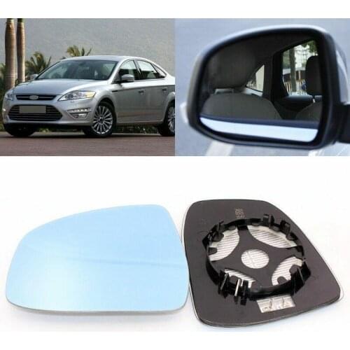 Blue mirror For Ford Mondeo 2007-2013 Side View Door Mirror Blue Glass With Base Heated turn single lamp
