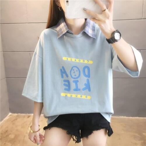 Casual korean Gothic Women T Shirt Harajuku y2k Tops Tee Short Sleeve Hip Hop Oversized T-shirt Female Summer Streetwear Clothes