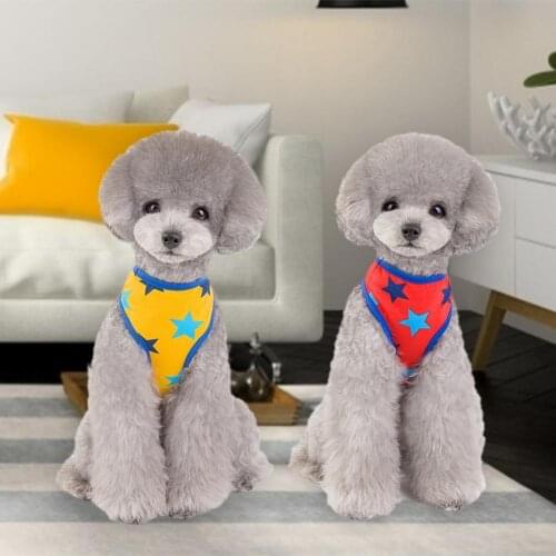 Dog Vest Five-pointed Star Pattern Two-legged Cotton Letter Printing Vest for Pet