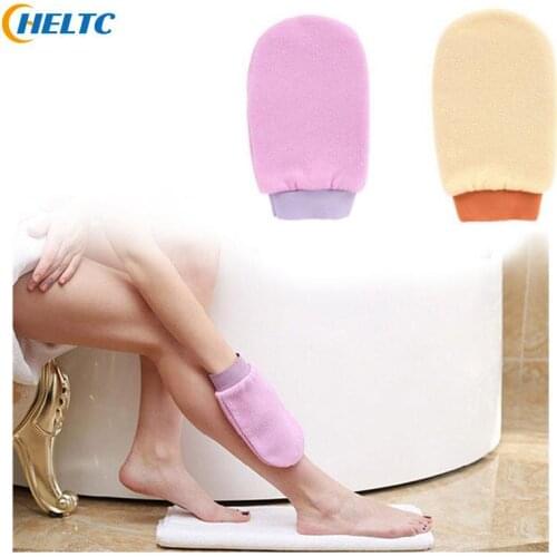 1PCS Bath Glove Shower Spa Exfoliator Two-sided Bath Glove Body Cleaning Scrub Mitt Rub Dead Skin Removal Bathroom Products