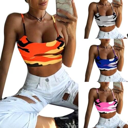 2020 Sexy Camo Women Breathable U Neck Sleeveless Sports Fitness Strappy Vest Tank Tops