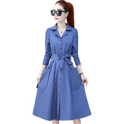 2021 New Autumn Women Trench Coat Thin Single-breasted Overcoat Top Casual Windbreakers Female Long Coats Outerwear Plus Size