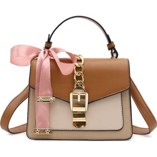 2021 Crossbody Bags for Women Pu Leather Small Handbags Woman Messenger Bag Ladies Hand Shoulder Chain