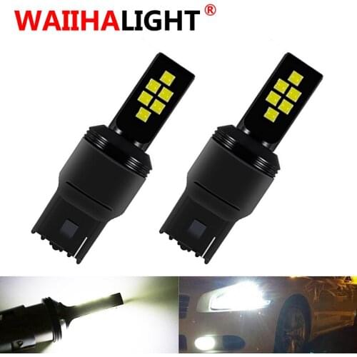 2x Signal Lamp 7440 W21W LED WY21W Led Canbus Bulb T20 led 7443 12V 12SMD 3030 Chips Car Reserve Lamps Brake Light Amber
