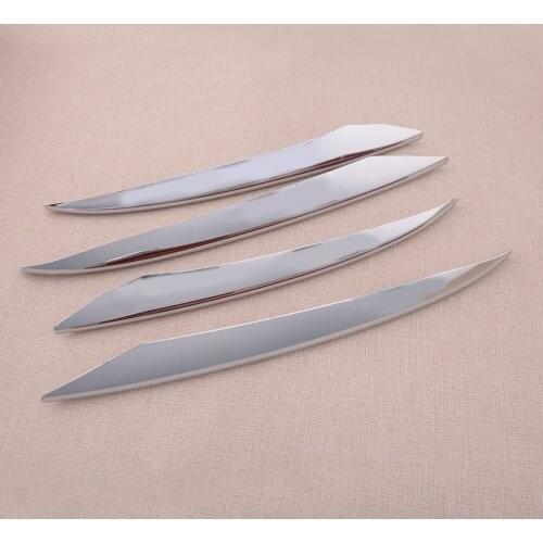 4Pcs Car ABS Chrome Fog Light Grille Cover Trims Fit for Mercedes Benz E-Class S213 C238 A238 W213 2018 2019 2020