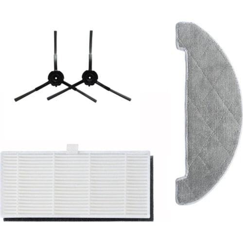 4Pcs Robot Side Brush Mop Hepa Filter for Proscenic M7 Pro Robot Vacuum Cleaner Parts Accessories Replacement Kit