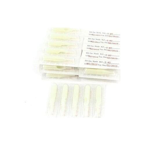 50 Pcs Disposable Tattoo Tip Tube Nozzle 7R White for Round Liner/Shader Needles