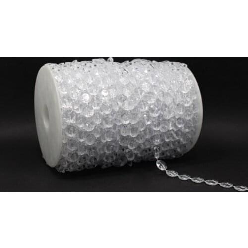 Acrylic Crystal Beads Chain Hanging Bead Curtain Garland Flowers Chandelier Decor Wedding Birthday Party XMAS event supplies