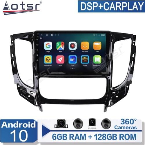 6+128G Android 10 For Mitsubishi Pajero 2016-2018 Car Multimedia Player Radio GPS Navigation Auto Stereo Recorder