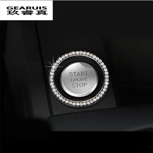 Car styling ignition switch decorative covers Key hole start ring sticker Car Engine Start Key Ring For Audi A4 2017 Accessories