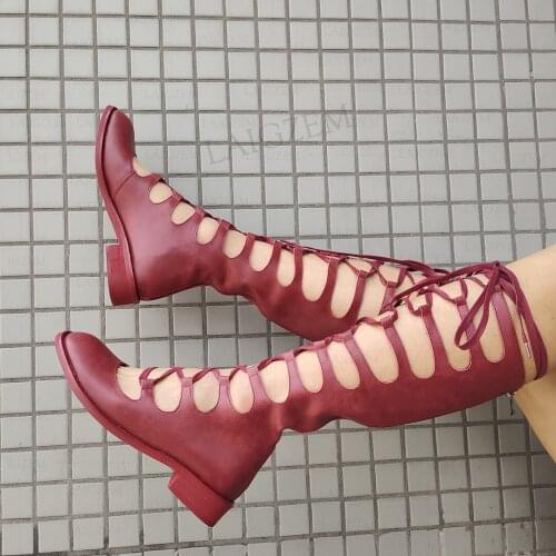 BERZIMER Women Round Toe Sandals Real Leather Back Zip 3.5CM Low Heels Pumps Spring Summer Ladies Shoes Woman Big Size 33 40 43