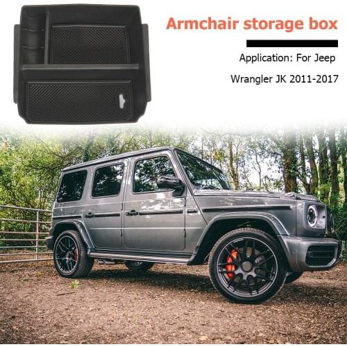 Central Armchair Storage Box Excellent ABS Secondary Storage Insert Tray for Jeep Wrangler JK 2011-2017 Prolonged