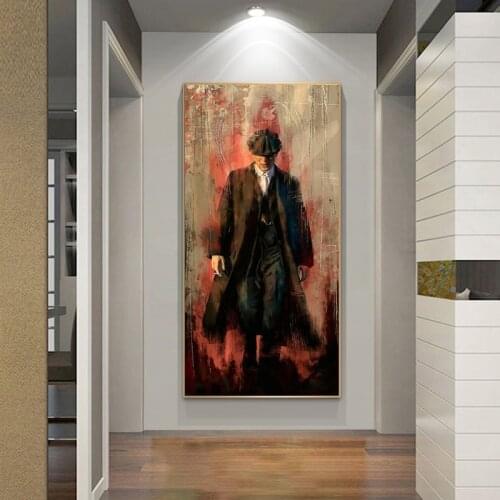 Peaky blinders Abstract Portrait Paintings Print on Canvas Wall Art Posters And Prints Tommy Shelby Movie Art Picture Home Decor