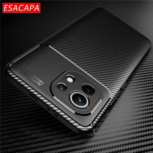 For Xiaomi Mi 11 Lite Case Armor Silicone Shockproof Phone Case for Xiaomi Mi 11 Lite Soft TPU Protective Back Cover Capa