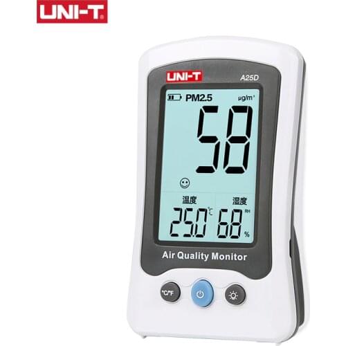 UNI-T A25D Digital Indoor Outdoor Air Quality Monitor PM 2.5 Gas Detector Analyzer Temperature Humidity Meter Tester Hygrometer
