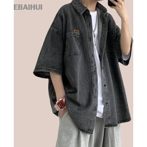 Мужские джинсовые рубашки EBAIHUI China At AliExpress