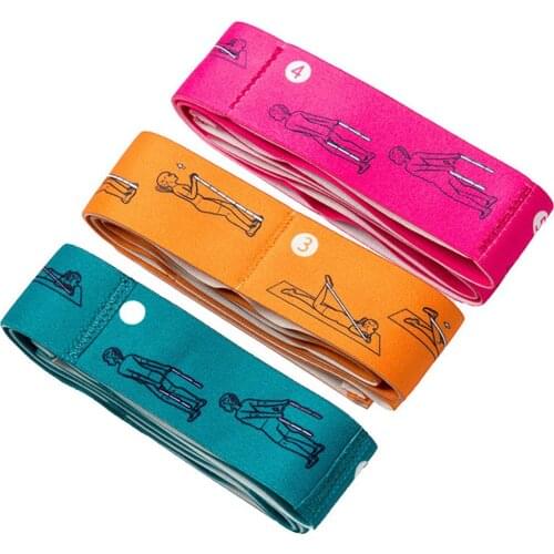 Elastic Yoga Pilates Stretch Strap Belt Fitness Resistance Band Gym Equipment