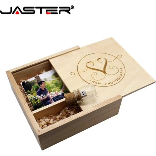 JASTER 180*180*60mm Photo Album Wooden USB+Box usb flash drive Memory stick Pendrive 8GB 16GB customer LOGO Photography Wedding