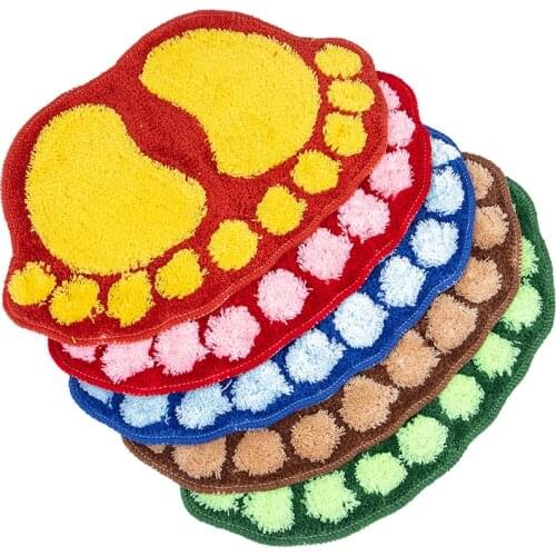 Footprint bathroom mats, non-slip rugs, toilet toilet bath mats, microfiber mini mat printed rugs for home use