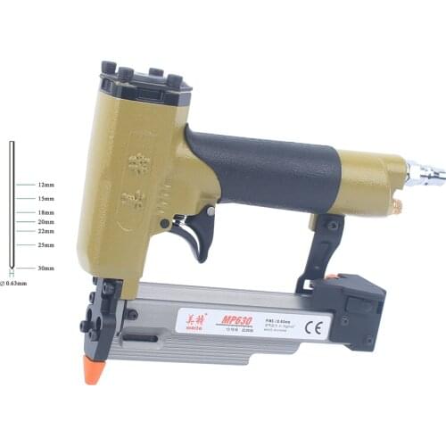 Meite MP630 23GA 1 3/16" Pneumatic Micro Pinner Gun For 12-30mm Diameter 0.63mm Headless Pins Gun Low Noise Stapler
