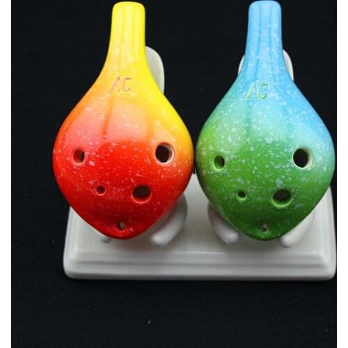 6 Hole 7 Color Ocarina Star Series Round Head Alto C Ocarina Handwriting Style Musical Instrument Professional Lover Gift