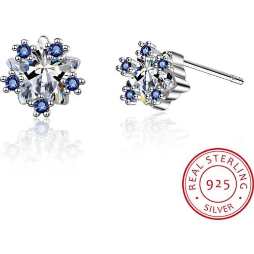 New 925 sterling silver stud earrings package inserts can not afford to drill five-pointed star wild section mini ear bone nail