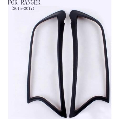 CITYCARAUTO fit for 2015-2019 Ranger Black color red letter front lamp coer Head light cover accessory for ranger accessories