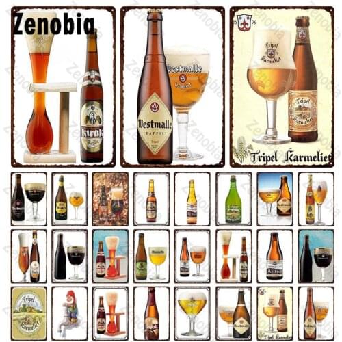 Beer Sign Metal Sign Plaque Metal Vintage Wall Art Stickers Metal Posters for Bar Pub Club Man Cave Tin Plates Room Decoration