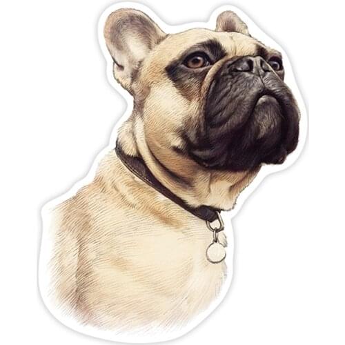 S40235# Various Sizes PVC Decal French Bulldog Ochre Car Sticker Waterproof on Bumper Rear Window Laptop Refrigerator Toilet