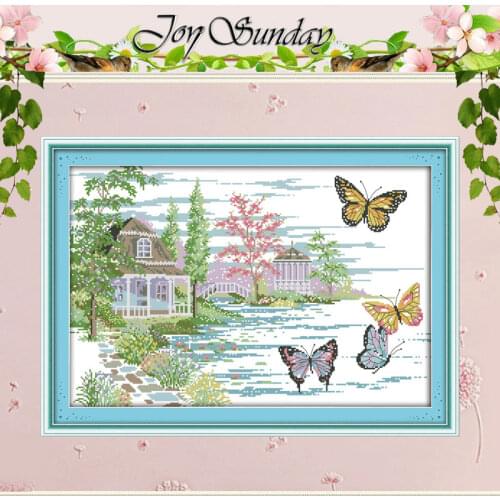 The Butterfly Estate Patterns Counted Cross Stitch 11CT 14CT Cross Stitch Set Wholesale Cross-stitch Kit Embroidery Needlework