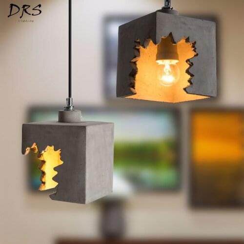 Nordic Designer Lustres Pendentes Retro Square Industrial Lamp Creative Nordic Restaurant Chandelier Luminaire Suspendu Lighting