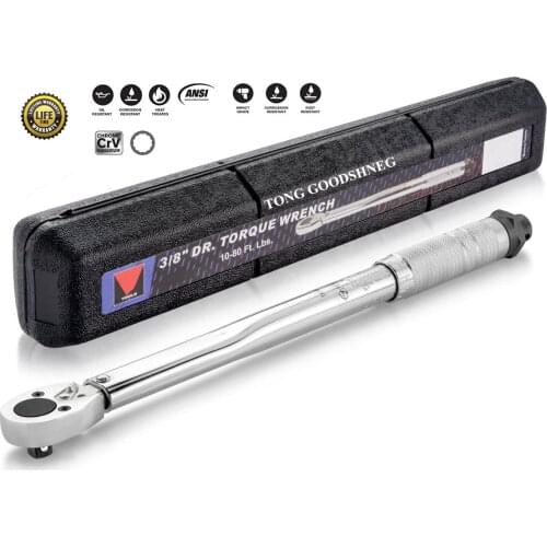 1/2'' 3/8'' Square Drive Adjustable Torque Wrench 40-210 N.m Two-way Precise Ratchet Wrench Repair Hand Tool Spanner Key