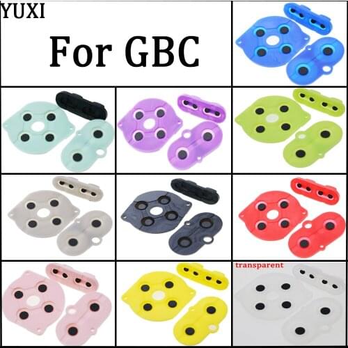 YUXI 100 sets of color rubber conductive buttons FOR A-B d-pad For gameboy For GBC silicone conductive start selection keyboard