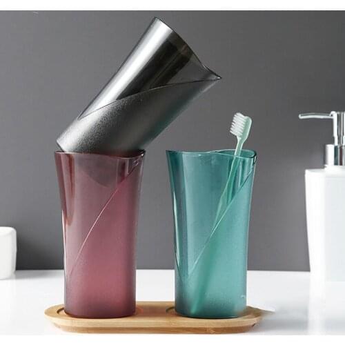 1pcs Portable Washing Mouth Cup 3 colors Transparent Home Brushing Cup Simple Toothbrush Cup for Bathroom Accessories