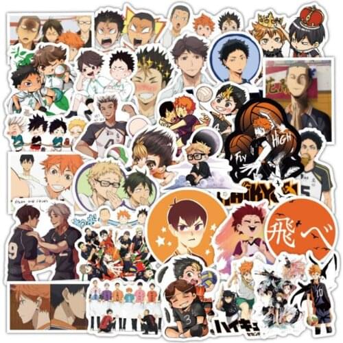 10/30/50 PCS Volleyball Teenager Cartoon Graffiti Laptop Luggage Skateboard Guitar Waterproof Sticker Toy Decoration Wholesale