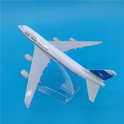 16CM 1:400 Boeing 747 B747 model airplanes Kuwait Airways w base alloy aircraft collectible display toy model collection