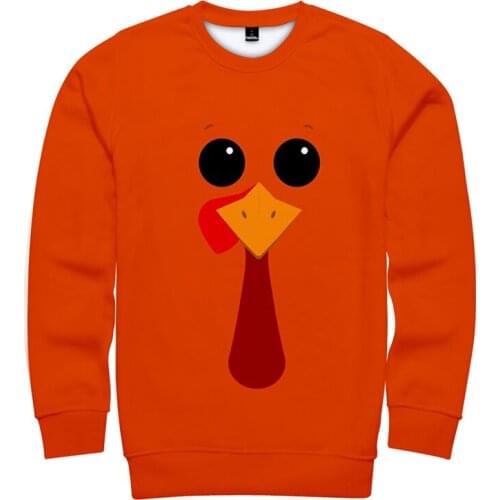 Funny Print Thanksgiving Day 3d Hoodies Pullover Costume Fashion Men Women Capless Sweatshirts Long Sleeve Sports 3D Hoodie Tops