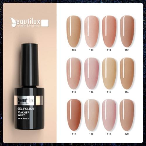 Beautilux Nail Gel Polish Nude Pink Camouflage Color Nails Art Design Gels Varnish UV Nail Ridge Filler Lacquer Supply 10ml